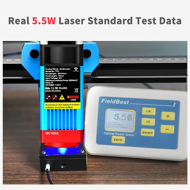 Grabador láser TwoTrees TTS-10 Pro TTS-55 Pro 40W/80W máquina de corte de grabado láser para carpintería para acero inoxidable acrílico 17