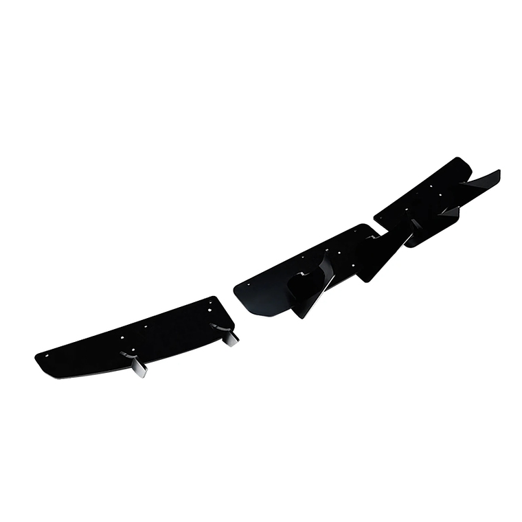 Labio difusor de parachoques trasero para Tesla Model Y 2018-2025, Kit de Protector divisor de soporte de placa de alerón inferior de maletero 3