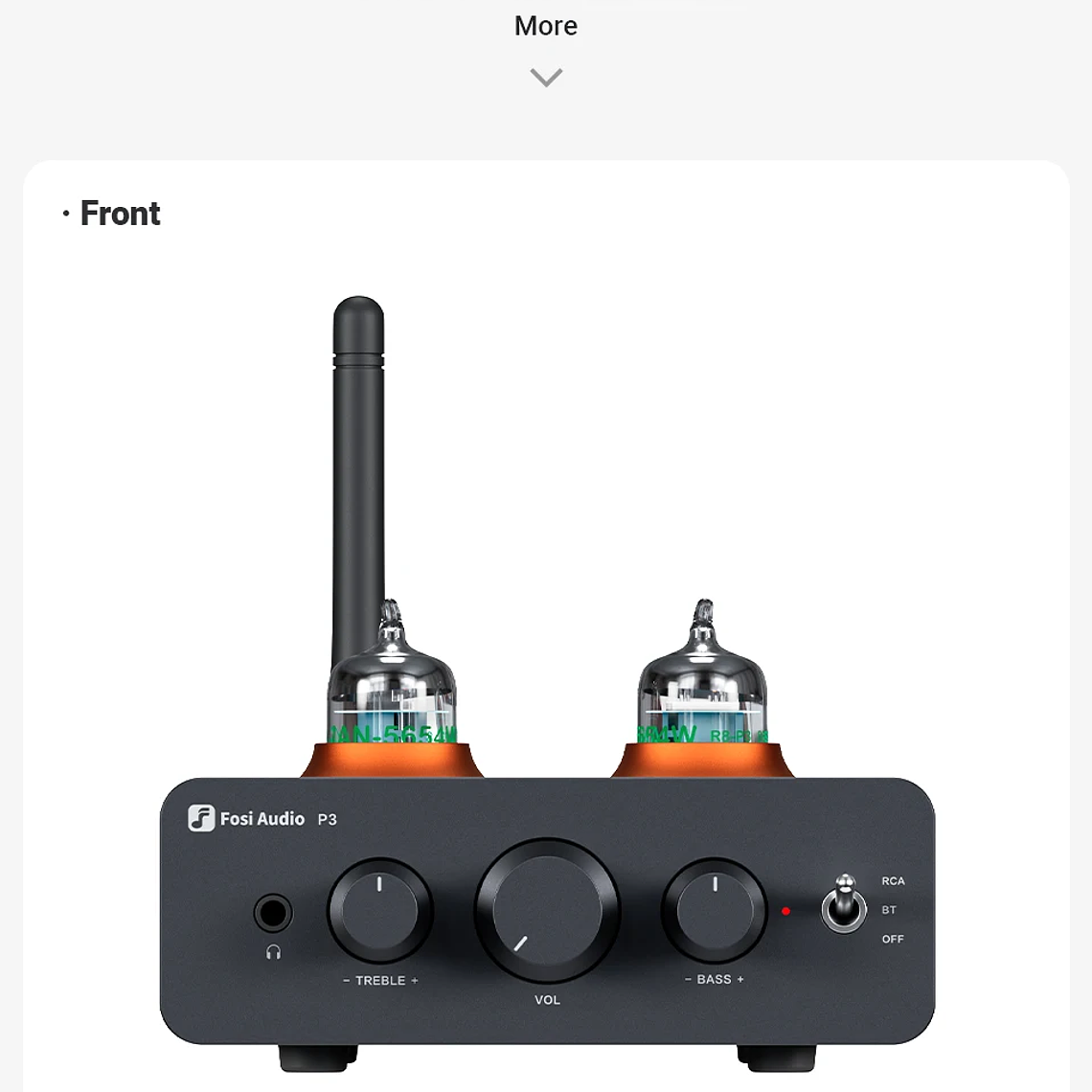 Fosi Audio P3 amplificador de tubo Bluetooth válvula preamplificadora estéreo HiFi vacío con Control de tono de agudos y graves para altavoz doméstico 24
