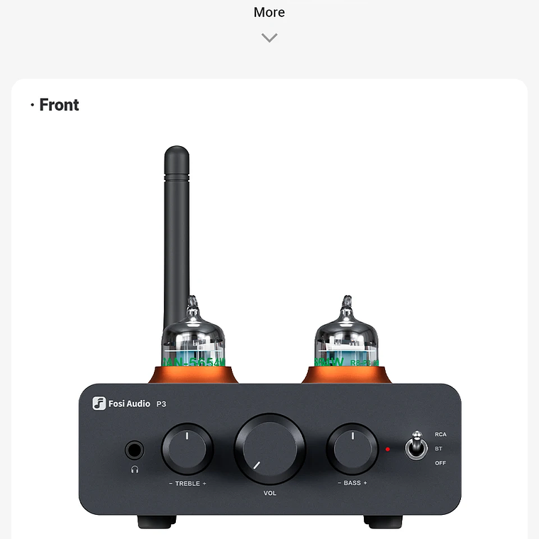 Fosi Audio P3 amplificador de tubo Bluetooth válvula preamplificadora estéreo HiFi vacío con Control de tono de agudos y graves para altavoz doméstico 24