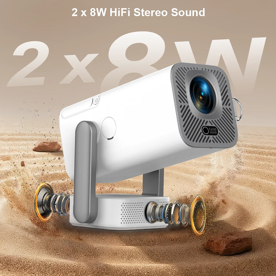 Proyector ThundeaL Full HD 1080P 4K 3D Video TD80Pro WiFi Android TD80W Portátil, Proyector de Haz TD80 Pro para Cine en Casa y Exteriores 12