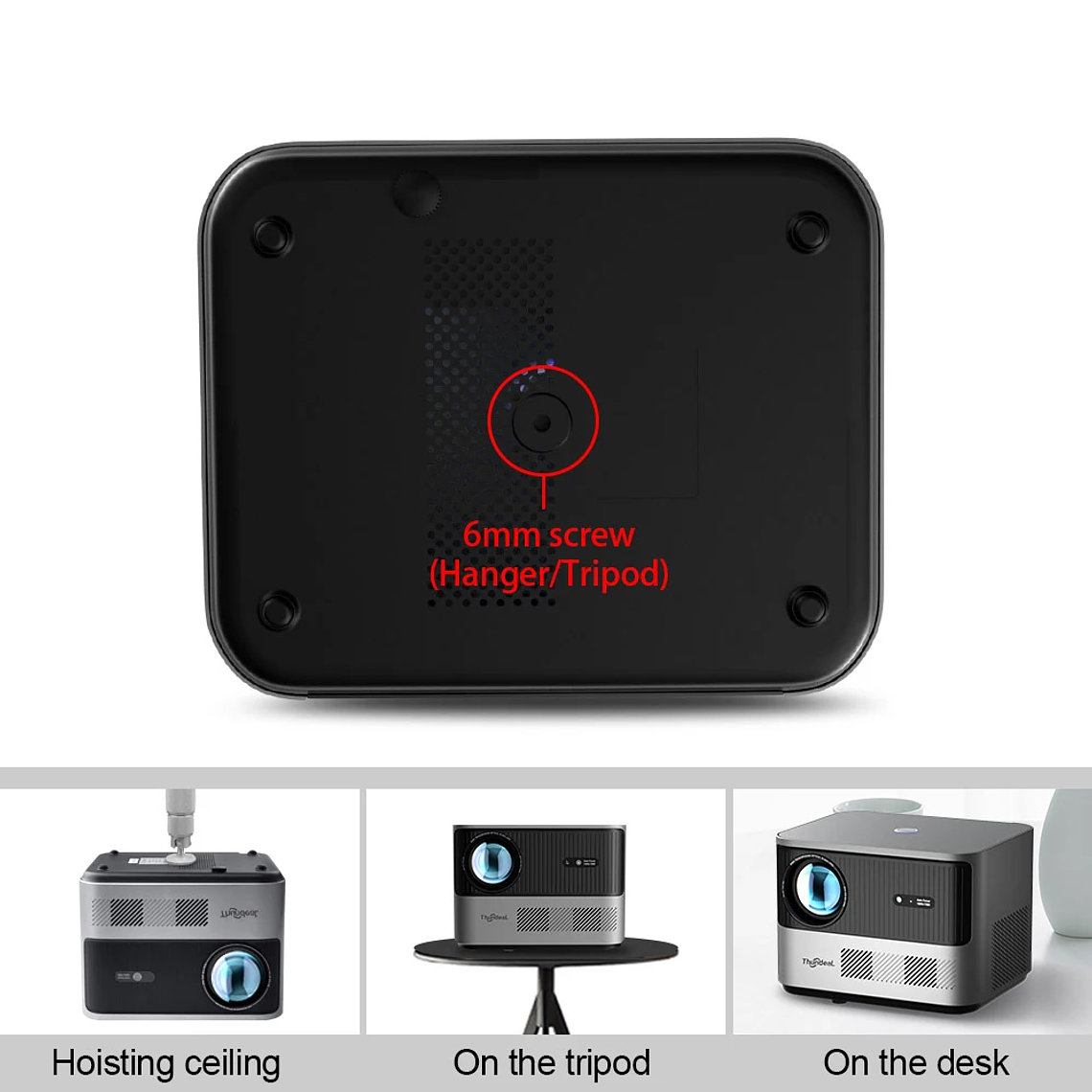 Proyector ThundeaL TDA6 Full HD 1080P, Video 4K, WiFi 5G, Proyector Android FHD TDA6W, Cine en Casa, Teléfono Inteligente 3D, Proyector Portátil 33