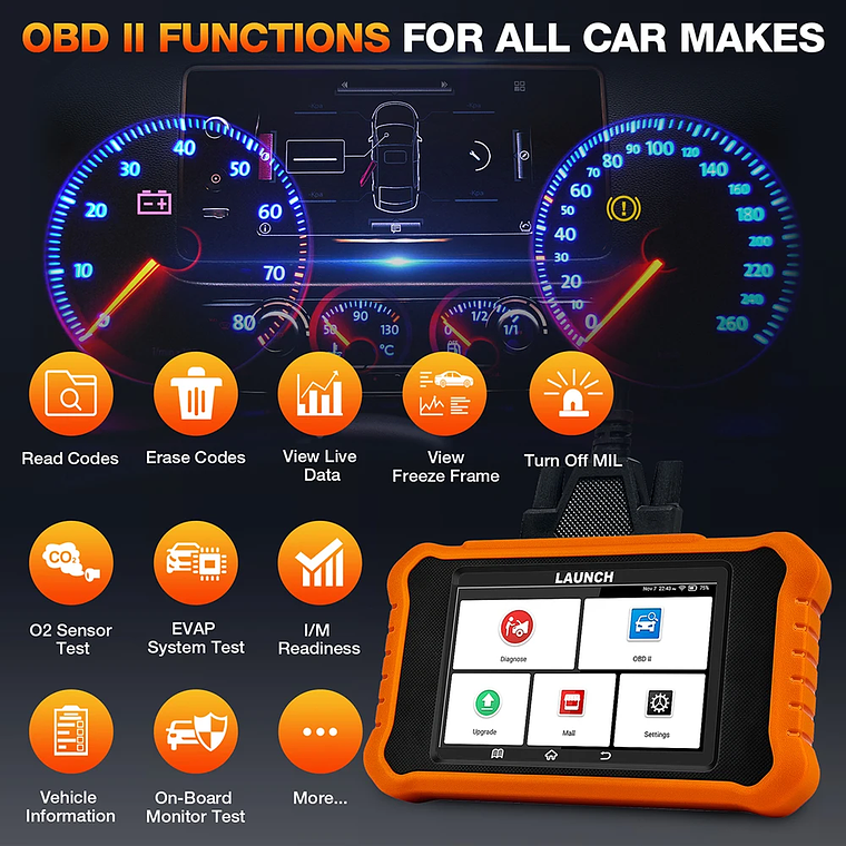 LAUNCH X431 Elite 2.0 Sistema completo Herramientas de diagnóstico del coche Escáner OBD2 Prueba activa Codificación ECU Servicio 31+ Actualización gratuita de por vida tools herramientas de diagn 12