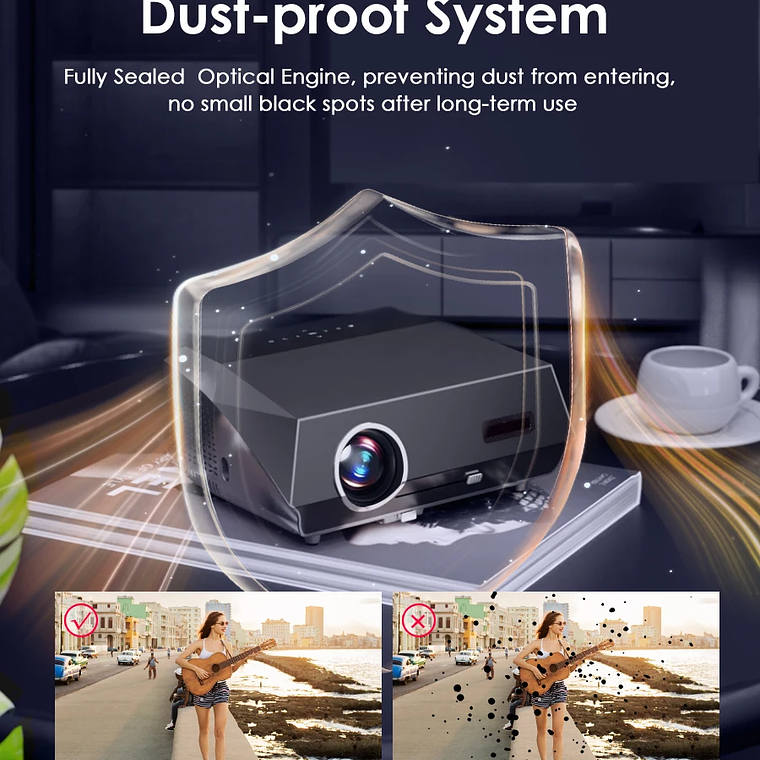 Proyector de películas 4K con enfoque automático, 3500 ANSI, wifi 2.4+5G, bluetooth, 1080P Full HD HDR, Android TV, proyector de video para uso diurno, cine en casa 29