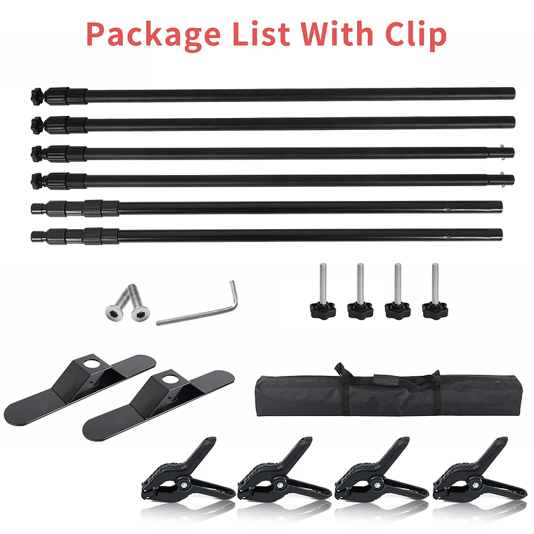 SHAluminum telón de fondo soporte marco sistema de soporte muselina pantalla verde con bolsa OXford para fotografía estudio fotográfico vídeo 10