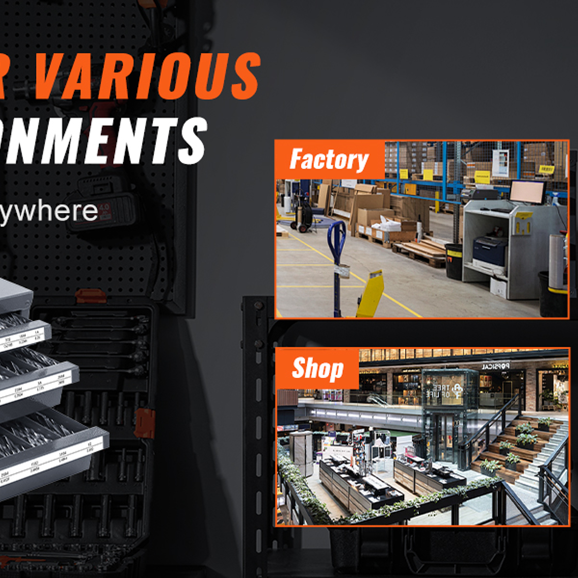 SucceBuy-armario dispensador de brocas, organizador de brocas de tres cajones, organizador de brocas de acero, armario de almacenamiento 21