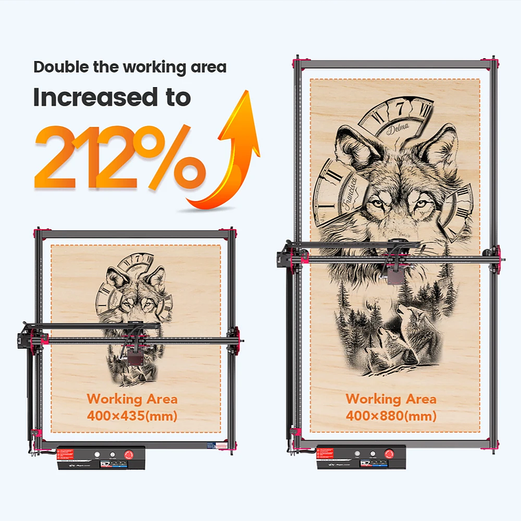 AlgoLaser KIT de bricolaje MK2 grabador láser 10W salida CNC cortador láser DIY máquina de grabado láser herramienta de corte agregar pantalla táctil de 3,5 pulgadas 25