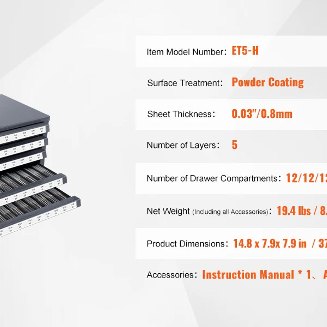 SucceBuy-armario dispensador de brocas, organizador de brocas de tres cajones, organizador de brocas de acero, armario de almacenamiento 23