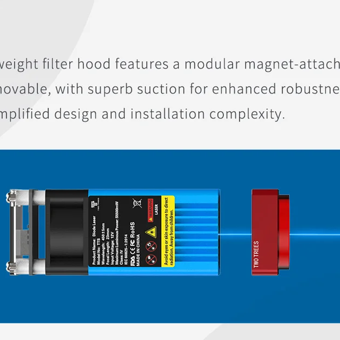 Grabador láser TwoTrees TTS-10 Pro TTS-55 Pro 40W/80W máquina de corte de grabado láser para carpintería para acero inoxidable acrílico 25