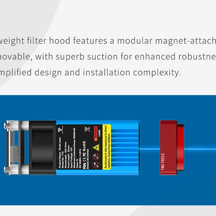Grabador láser TwoTrees TTS-10 Pro TTS-55 Pro 40W/80W máquina de corte de grabado láser para carpintería para acero inoxidable acrílico 25