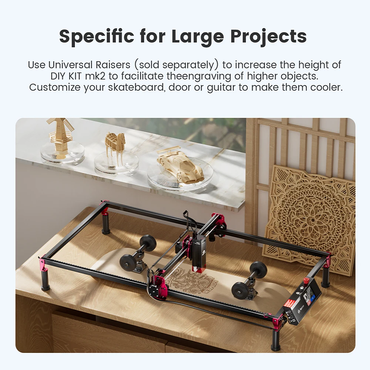 AlgoLaser KIT de bricolaje MK2 grabador láser 10W salida CNC cortador láser DIY máquina de grabado láser herramienta de corte agregar pantalla táctil de 3,5 pulgadas 27