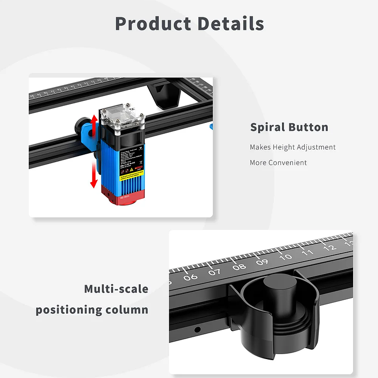 Grabador láser TwoTrees TTS-10 Pro TTS-55 Pro 40W/80W máquina de corte de grabado láser para carpintería para acero inoxidable acrílico 27