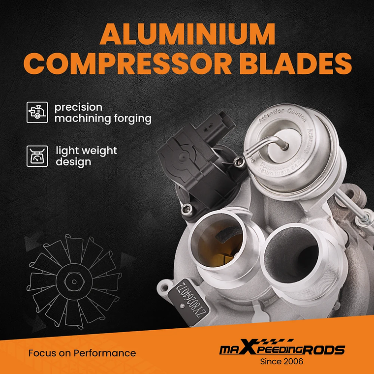 Cargador Turbo Billet K03 para Mini Cooper Countryman Paceman Coupe 1.6L R55 R61 53039880181 16