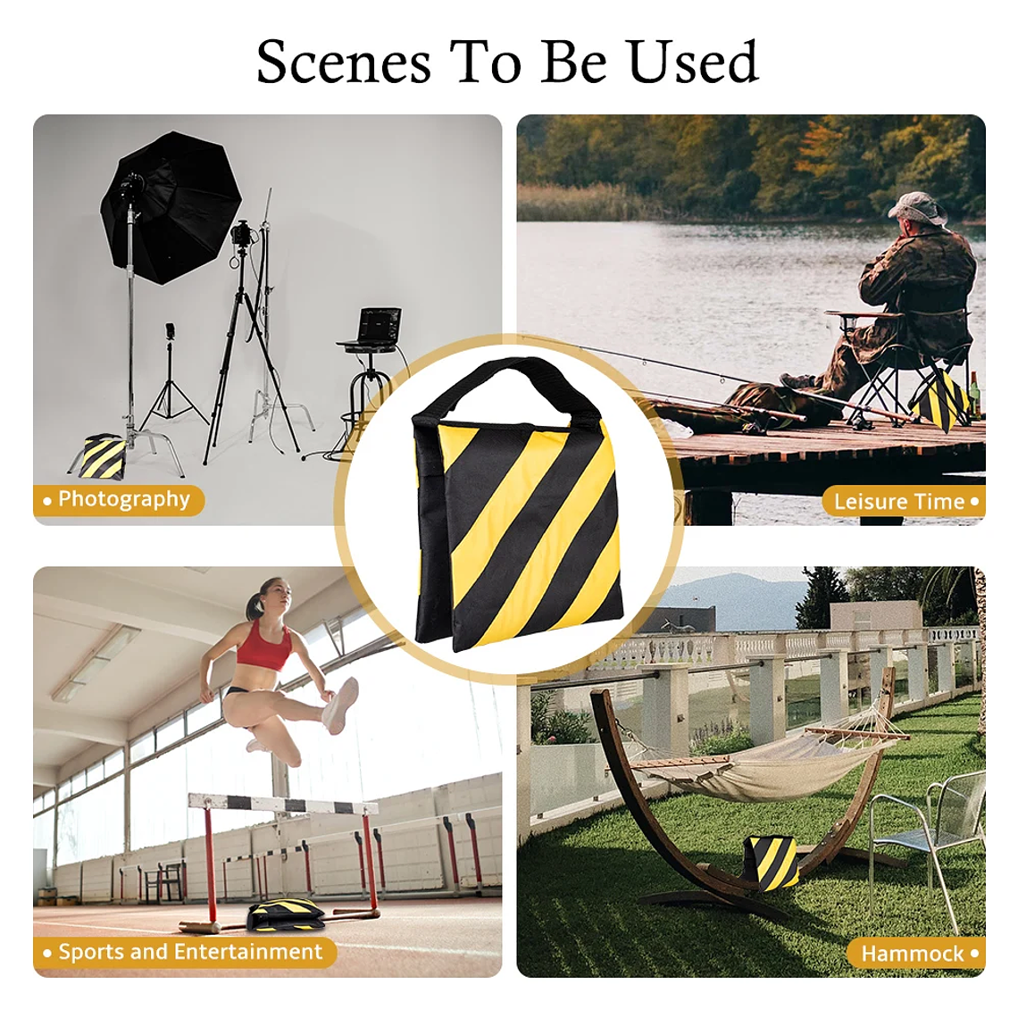 Sacos de arena negros para fotografía, para soporte de fondo, trípode de luz con brazo articulado para estudio fotográfico, saco de arena de alta resistencia 26