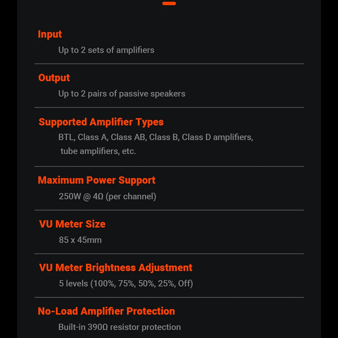 Fosi Audio LC30 amplificador conmutador de altavoz 2 en 2 salidas doble medidor de VU analógico caja conmutador de Audio con pantalla de Panel DB con control remoto 27