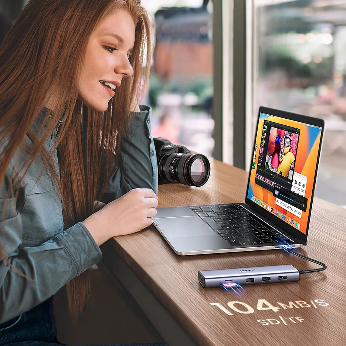 UGREEN Dual HDMI USB-C HUB 8K 4K HDMI Adaptador 10 en 1 Divisor con RJ45 USB3.0 PD 100W Dock para MacBook Pro Air Laptop USB HUB 30