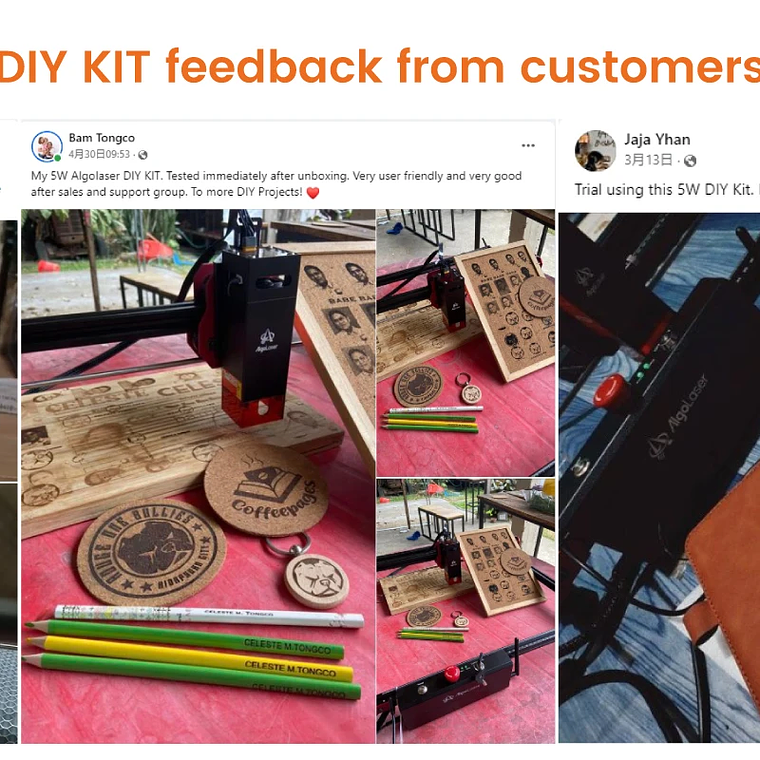 AlgoLaser KIT de bricolaje MK2 grabador láser 10W salida CNC cortador láser DIY máquina de grabado láser herramienta de corte agregar pantalla táctil de 3,5 pulgadas 31