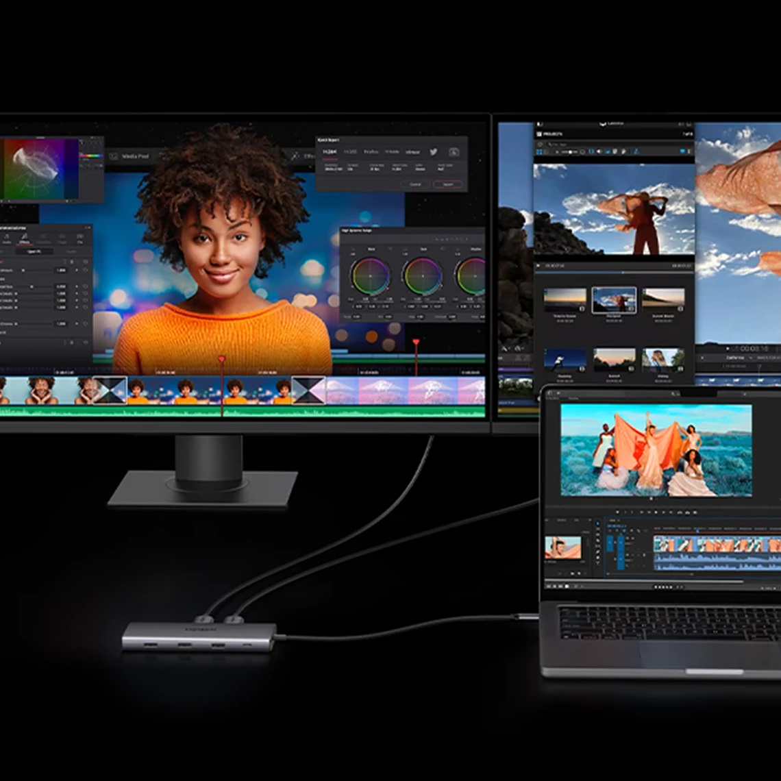 UGREEN Dual HDMI USB-C HUB 8K 4K HDMI Adaptador 10 en 1 Divisor con RJ45 USB3.0 PD 100W Dock para MacBook Pro Air Laptop USB HUB 31