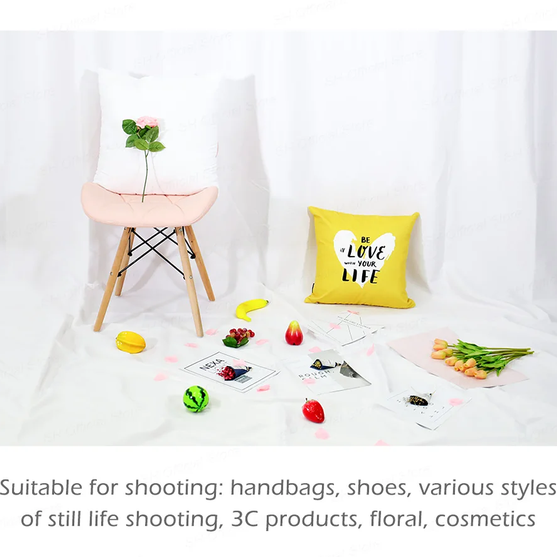 SHAluminum telón de fondo soporte marco sistema de soporte muselina pantalla verde con bolsa OXford para fotografía estudio fotográfico vídeo 20