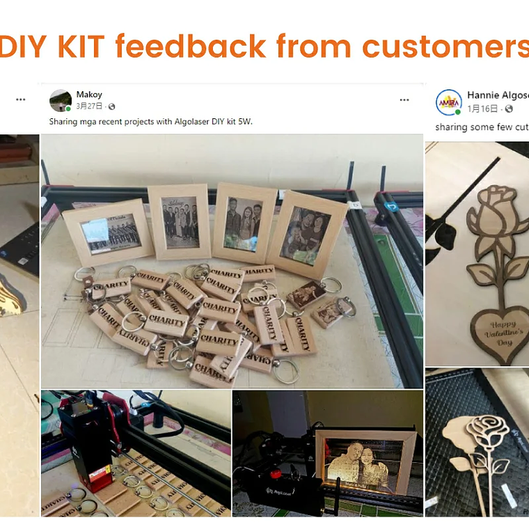 AlgoLaser KIT de bricolaje MK2 grabador láser 10W salida CNC cortador láser DIY máquina de grabado láser herramienta de corte agregar pantalla táctil de 3,5 pulgadas 34