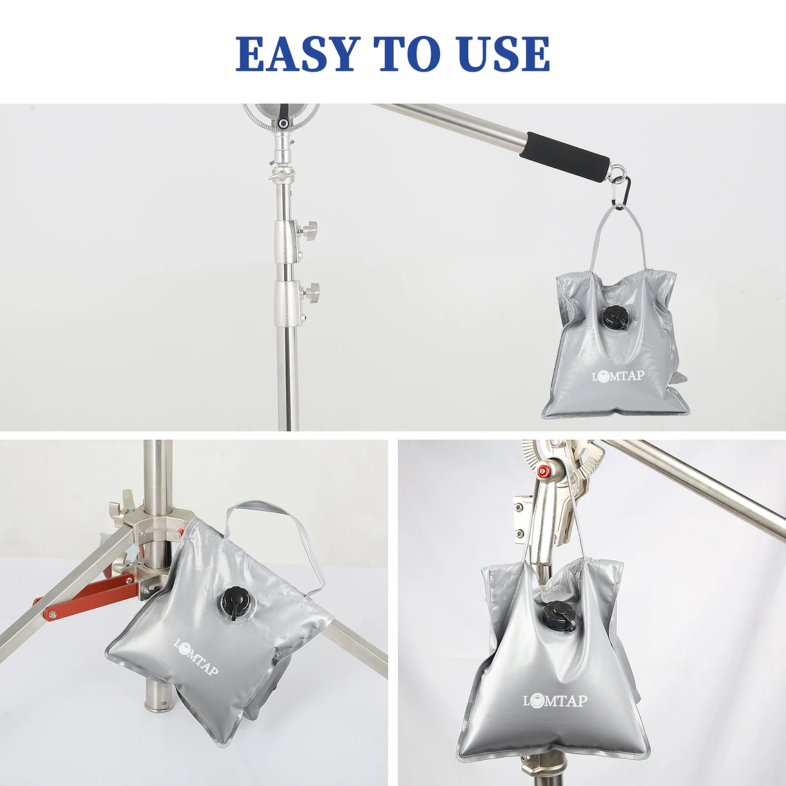 Sacos de arena negros para fotografía, para soporte de fondo, trípode de luz con brazo articulado para estudio fotográfico, saco de arena de alta resistencia 39