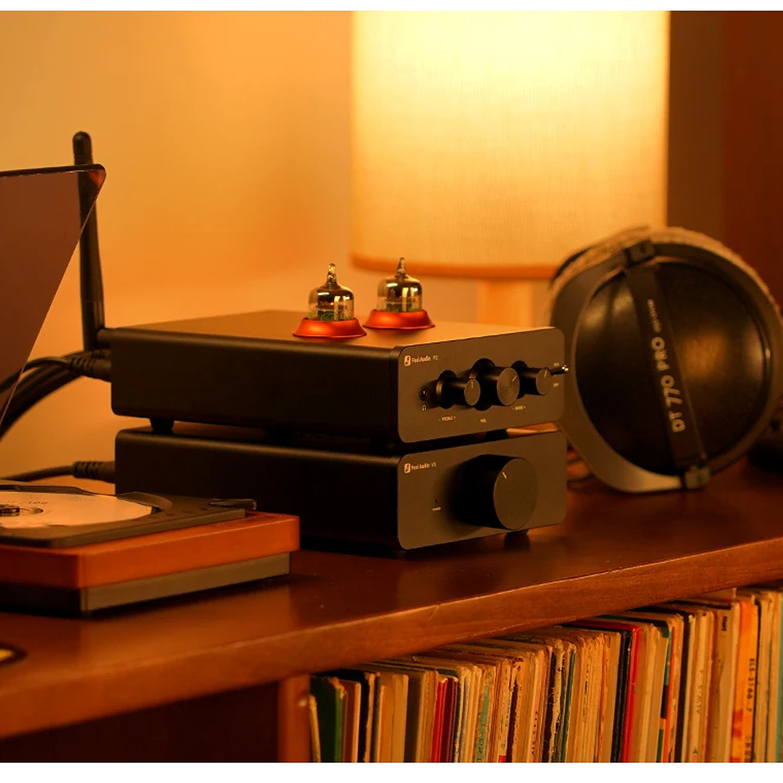 Fosi Audio P3 amplificador de tubo Bluetooth válvula preamplificadora estéreo HiFi vacío con Control de tono de agudos y graves para altavoz doméstico 33
