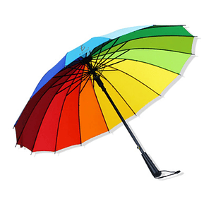 Umbrella Large Heavy Duty Solid Rainbow 16