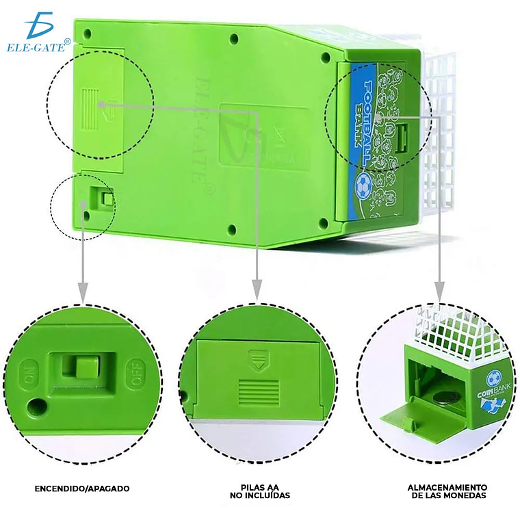 ELEGATE Electronic PVC Piggy Bank Soccer Field Player Kicks Coins Model JUG.30 Mexico 3