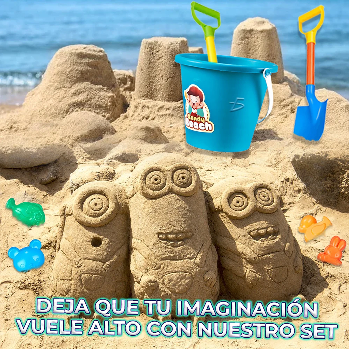 ELEGATE Beach Set with Bucket and Shovels Model JUG.T895 Made in Mexico 3