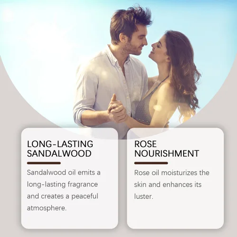 Roxelis Sandalwood Natural Light Fragrance Refreshing Lasting Daily Date Charming Charm Portable Solid Balm 2