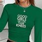 GOOD GIRLS GET ON THEIR KNEES women's fashion long sleeve shirt - Thumbnail 1