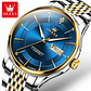 OLEVS 9927 Gold Wrist Watch Luxury Automatic Waterproof High Quality Stainless Steel Wholesale Custom Men Mechanical Watch - thumbnail 1