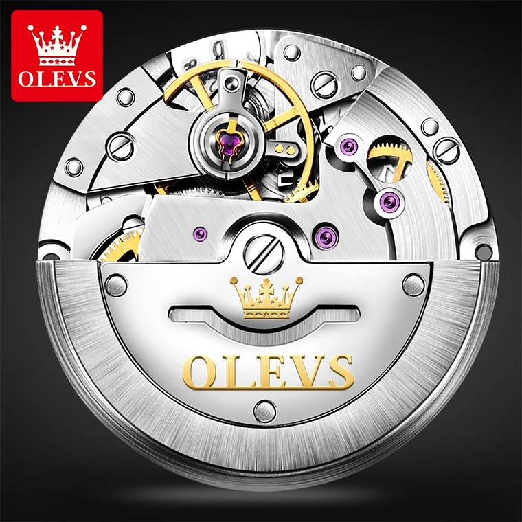 OLEVS 9927 Gold Wrist Watch Luxury Automatic Waterproof High Quality Stainless Steel Wholesale Custom Men Mechanical Watch 4