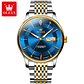 OLEVS 9927 Gold Wrist Watch Luxury Automatic Waterproof High Quality Stainless Steel Wholesale Custom Men Mechanical Watch - thumbnail 8