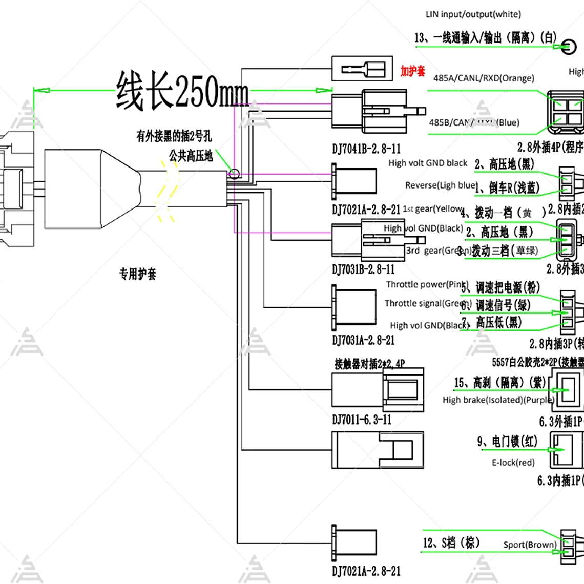 QS Liquid Cooled 138 4000W 90H 7500W Max Continuous 72V 110KPH Mid Drive Motor Conversion EM200SP Controller Brushless 13