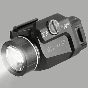 Linterna TLR7 TR-7 X Luz de arma táctica compacta de 500 lúmenes, incluye interruptores de paleta alta y baja y kit de llaves, negro