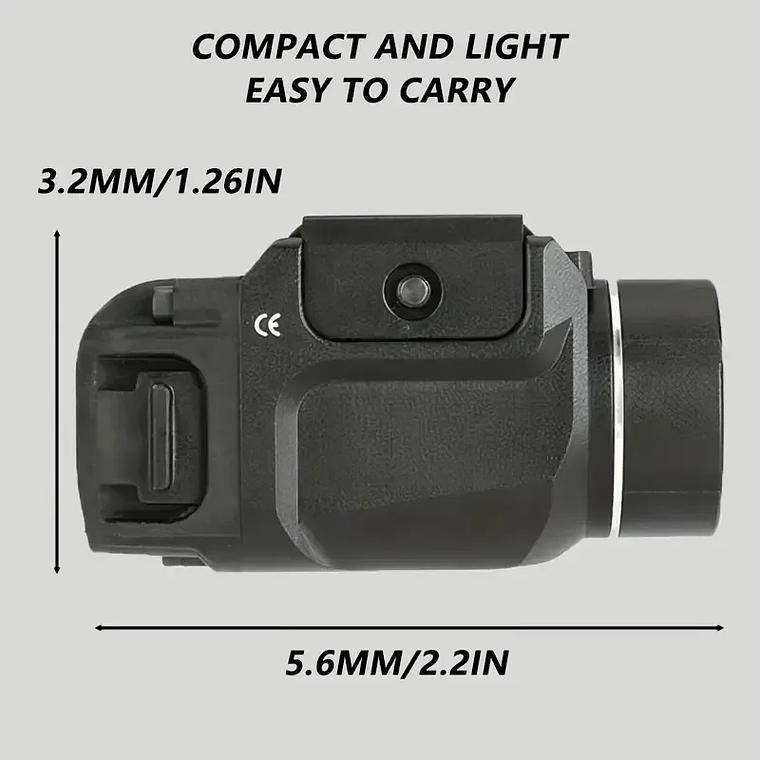 Linterna TLR7 TR-7 X Luz de arma táctica compacta de 500 lúmenes, incluye interruptores de paleta alta y baja y kit de llaves, negro 2