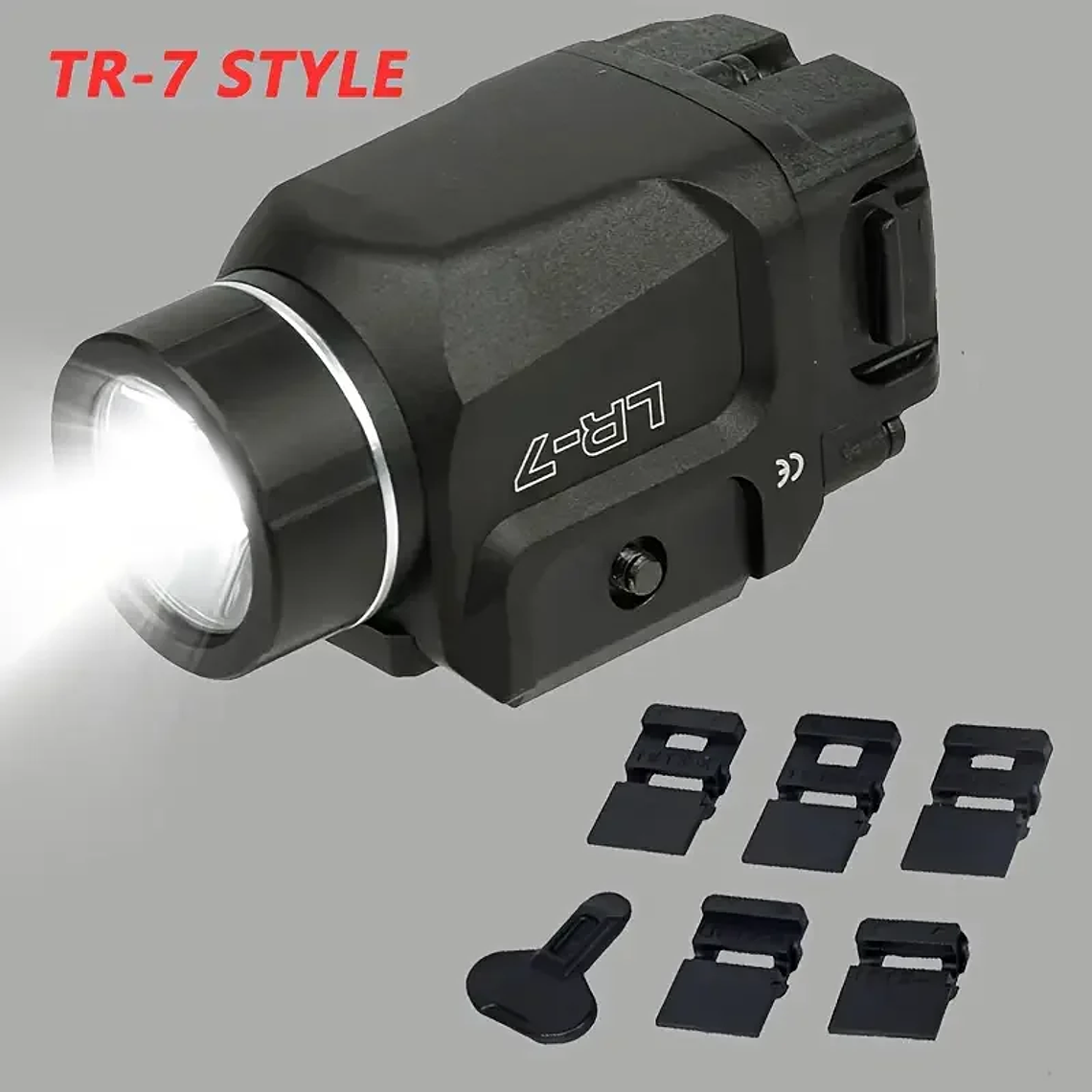 Linterna TLR7 TR-7 X Luz de arma táctica compacta de 500 lúmenes, incluye interruptores de paleta alta y baja y kit de llaves, negro 5