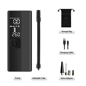 Compresor de aire portátil del inflador de neumáticos, bomba de aire portátil de 150 Psi para el coche, bicicleta, motocicleta, bola