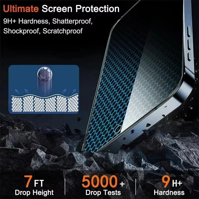 Protector de pantalla de privacidad para iPhone 16 13 15 11 12 14 17 Pro Max Air 16e vidrio antiespía para iPhone 13 12 Mini 7 8 16 Plus SE XR 6