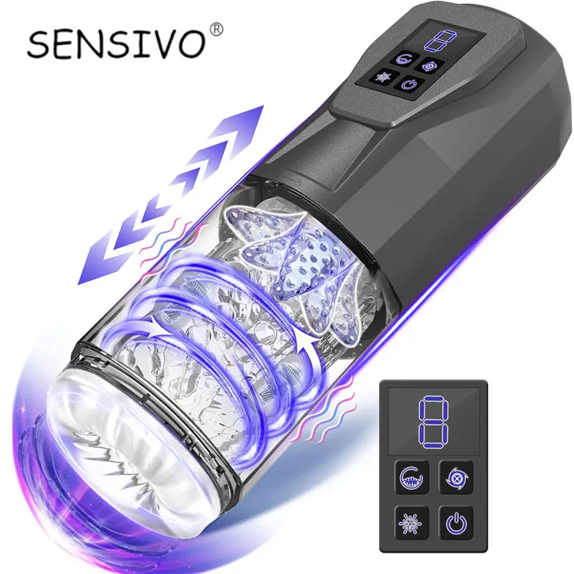 Taza de masturbación masculina con rotación de 360 grados, máquinas sexuales con coño de bolsillo texturizado 3D, 7 juguetes sexuales de empuje y lamiendo para hombres, producto para adultos 18 1