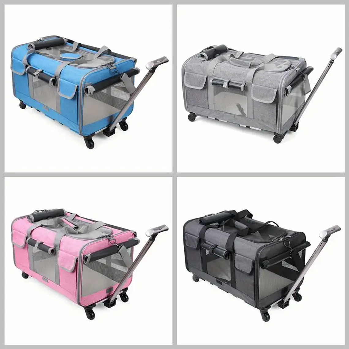Cubierta de carrito portátil extra grande para mascotas, cubierta de carrito para perros desmontable, bolsa grande plegable para mascotas, bolsa de transporte de viaje para gatos 6