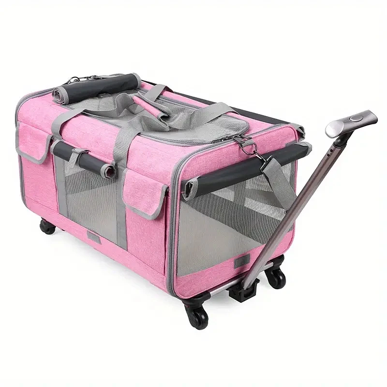 Cubierta de carrito portátil extra grande para mascotas, cubierta de carrito para perros desmontable, bolsa grande plegable para mascotas, bolsa de transporte de viaje para gatos 7