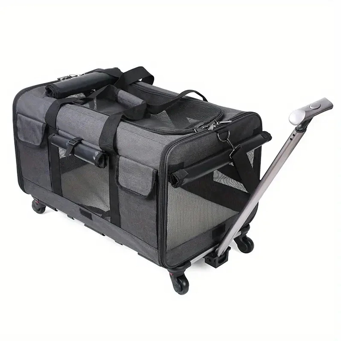 Cubierta de carrito portátil extra grande para mascotas, cubierta de carrito para perros desmontable, bolsa grande plegable para mascotas, bolsa de transporte de viaje para gatos 8