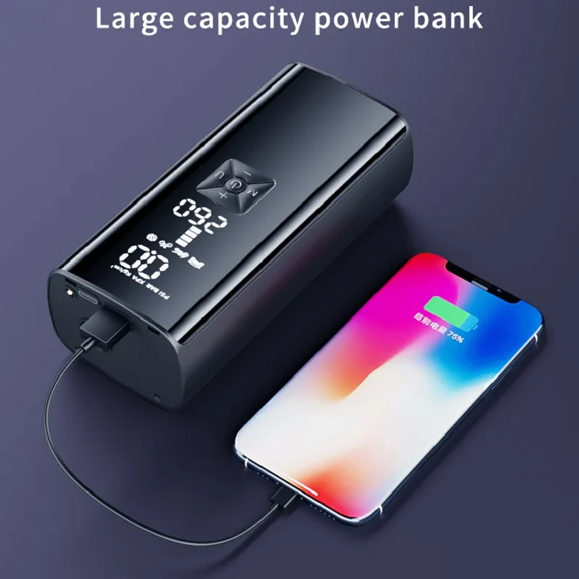 Compresor de aire portátil del inflador de neumáticos, bomba de aire portátil de 150 Psi para el coche, bicicleta, motocicleta, bola 3