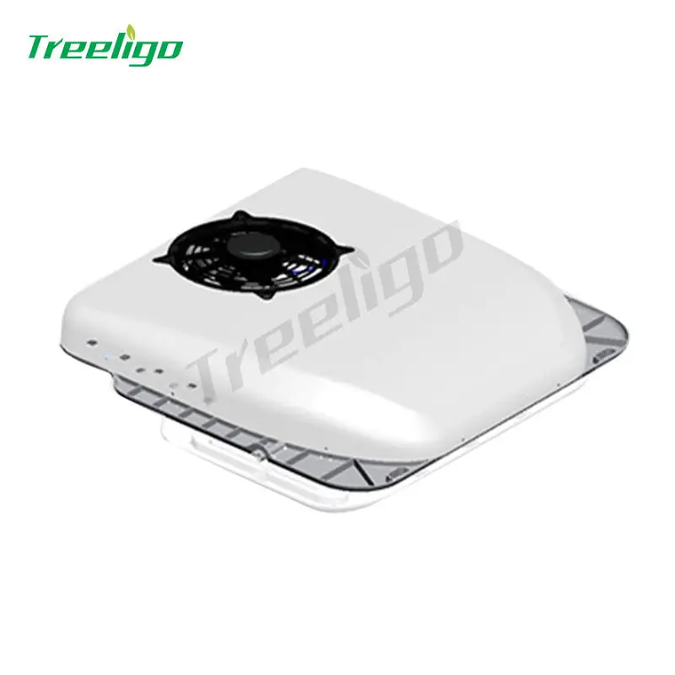 Treeligo-aire acondicionado ultrafino para techo de coche, RV, 12V, 24V, aire acondicionado eléctrico de techo para autocaravana y furgoneta 7