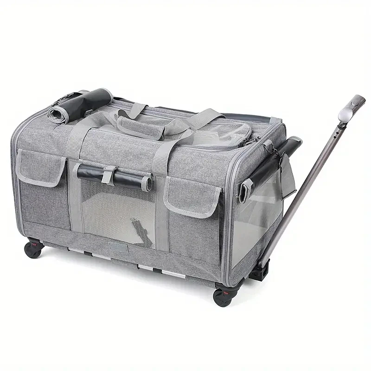 Cubierta de carrito portátil extra grande para mascotas, cubierta de carrito para perros desmontable, bolsa grande plegable para mascotas, bolsa de transporte de viaje para gatos 10