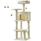 JHK-árbol para gatos de 44 pulgadas, torre de escalada alta para varios gatos, muebles para mascotas, postes rascadores de Sisal Natural, casa estable para mascotas para gatos de interior - Miniatura 8