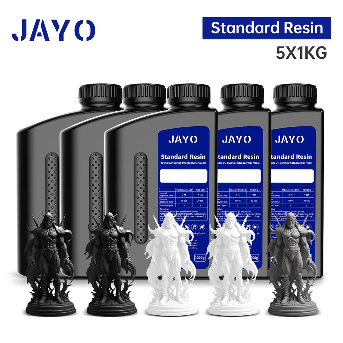 JAYO Standard/ABS-like/Standard Plus/resina UV de impresora 3D de lavado con agua 405nm para Material de impresión LCD 3D resina de curado rápido 8