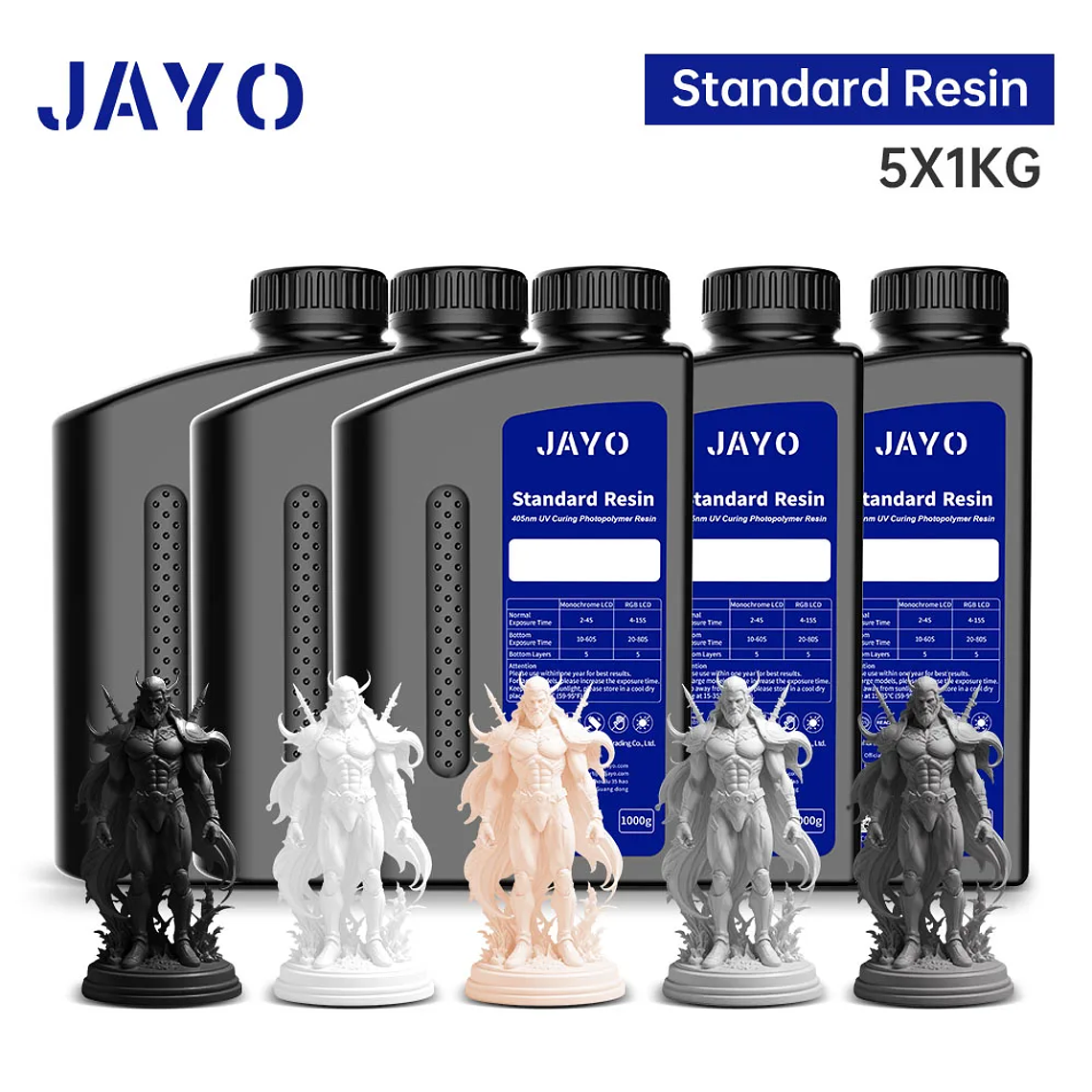 JAYO Standard/ABS-like/Standard Plus/resina UV de impresora 3D de lavado con agua 405nm para Material de impresión LCD 3D resina de curado rápido 9